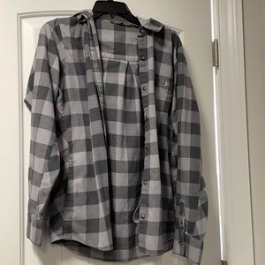 Plaid shacket with hoodie!